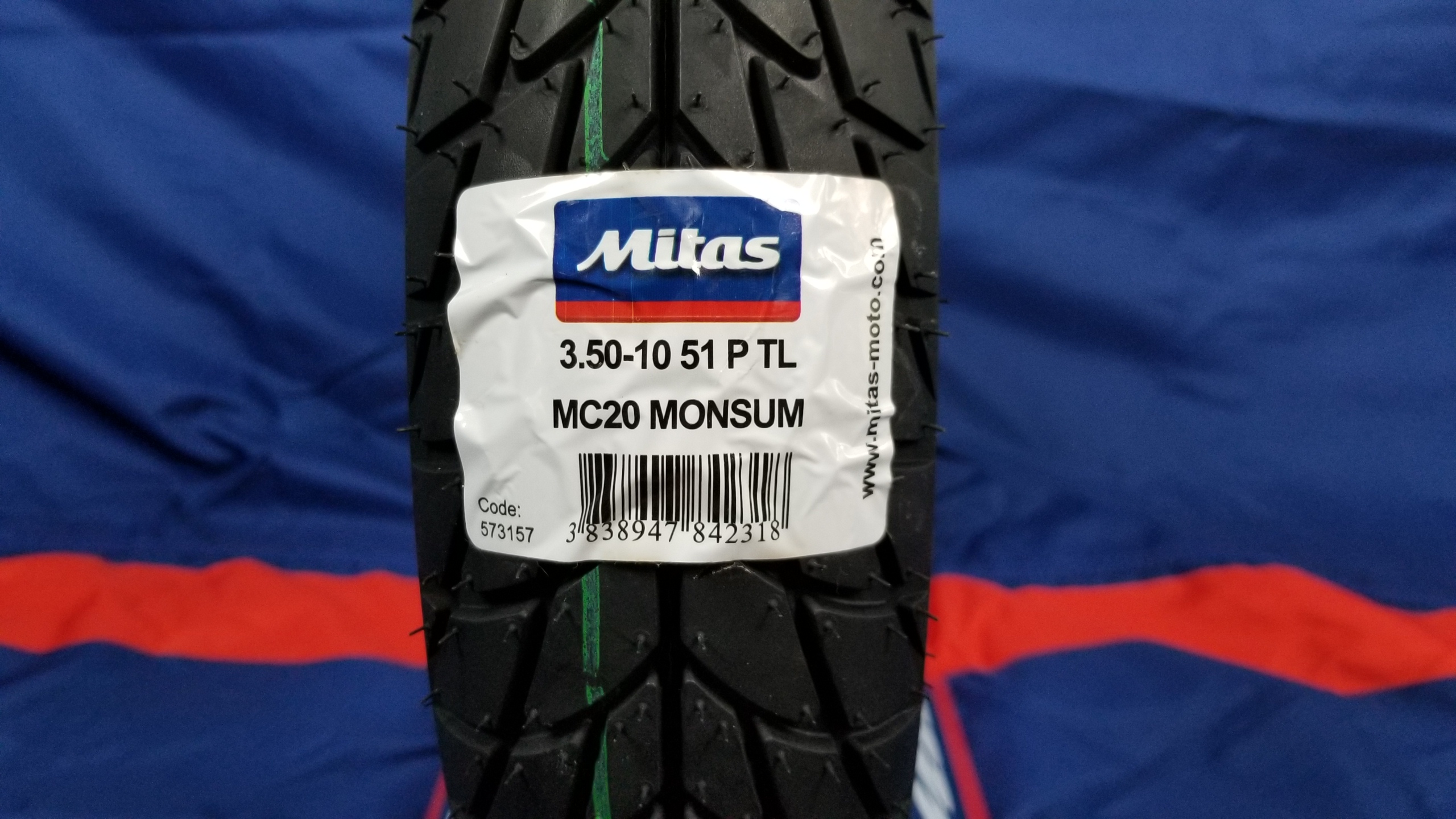 Size 3.50-10 tubeless tires for dirt bikes, motorcycles, scooters