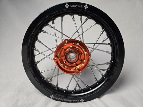 KTM50 complete built wheels with OEM hubs, 10" x 1.60" black rim - Image 5