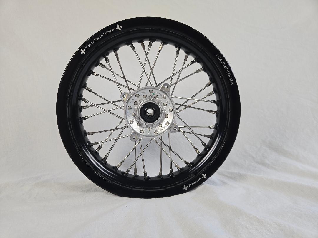 Yamaha TTR125F 12" built wheels complete with OEM hub, 2.15" , 2.50" and 3.00" widths - Image 2