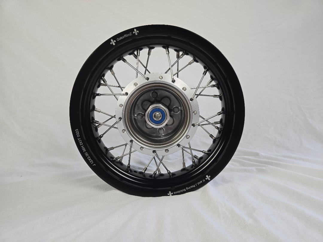 Yamaha TTR125F 12" built wheels complete with OEM hub, 2.15" , 2.50" and 3.00" widths - Image 5